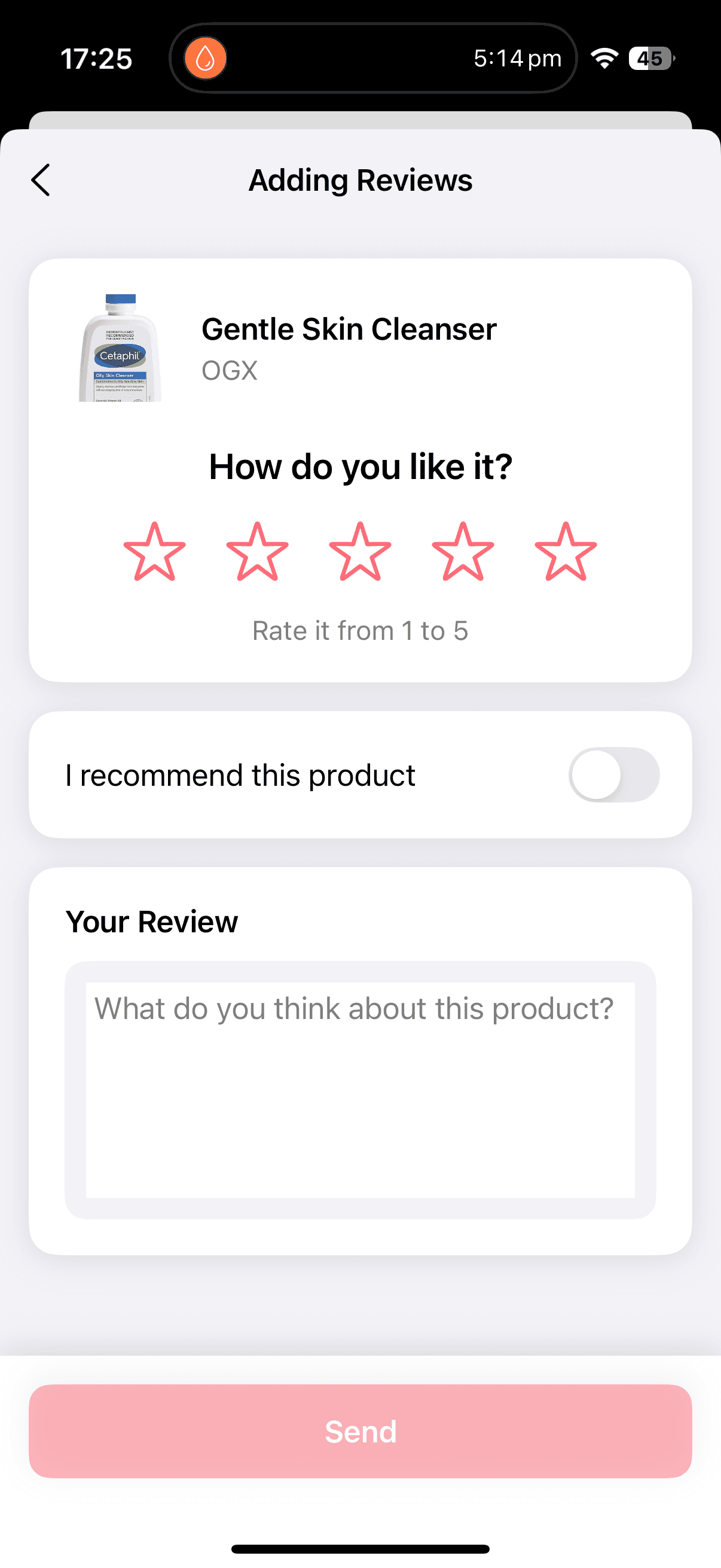 Peak Skin clinical skin assessment questionnaire